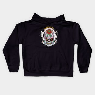 Mariachi Skull Abstract Design Artistic Kids Hoodie